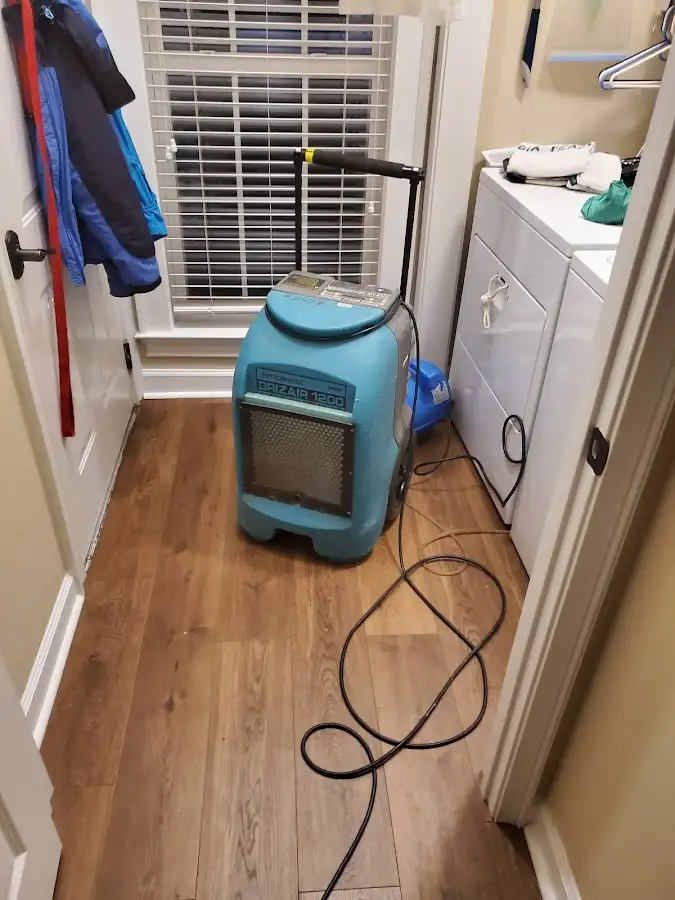 Commercial dehumidifier deployed for Flood Damage Cleanup in Westfield