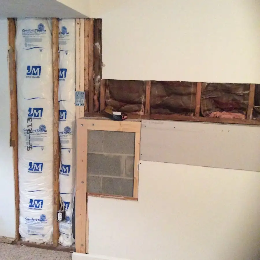 Wall insulation replacement during Contents Cleaning & Restoration in Westfield
